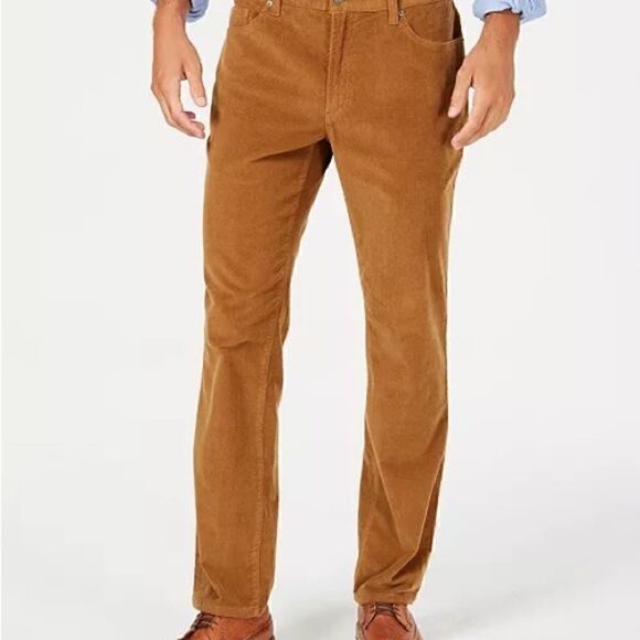 New Club Room Men's pants Stretch Corduroy Pants Brown, men jeans 34W/32L - Picture 3 of 7